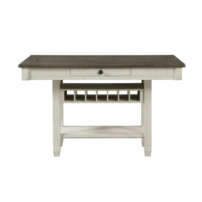 Granby Counter Height Dining Table in White & Brown 5627NW-36*