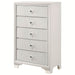 Crown Mark Furniture Lyssa 5 Drawer Chest in White image