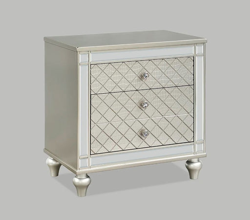 Crown Mark Furniture Cristian 2 Drawer Nightstand in Beige image