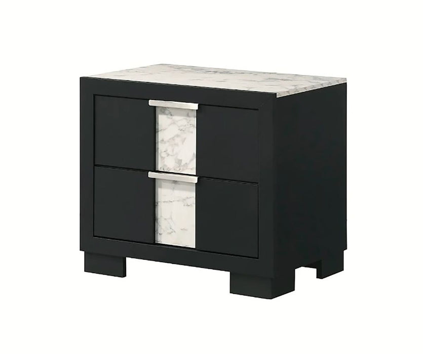 Crown Mark Furniture Rangley 2 Drawer Nightstand in Black image