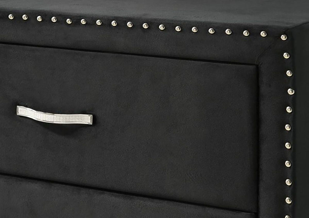 Crown Mark Furniture Lucinda 5 Drawer Chest in Black