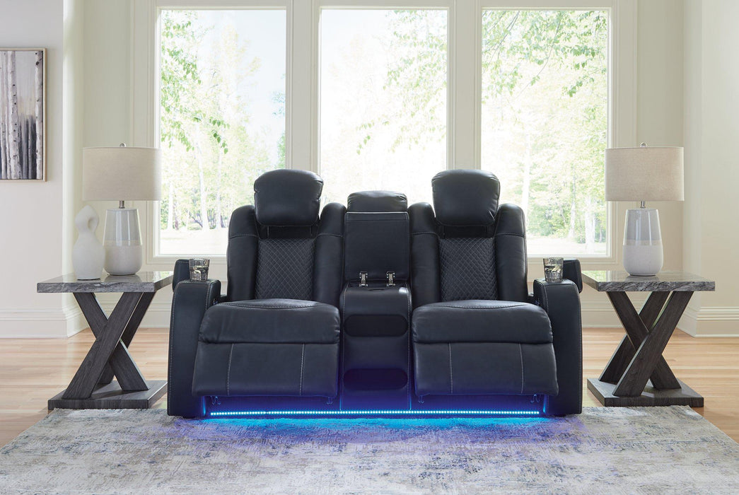 Fyne-Dyme Power Reclining Loveseat with Console