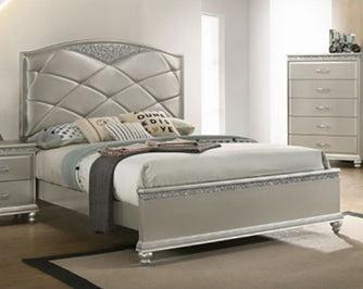 Crown Mark Valiant King Upholstered Panel Bed in Champagne B4780-K image