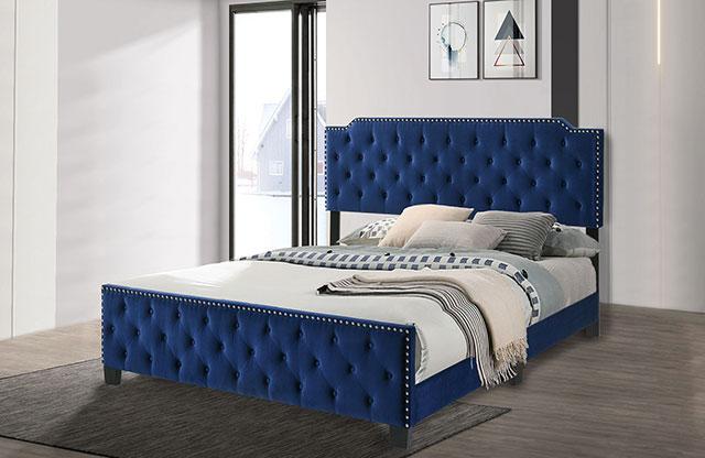 Charlize Bed Grey & Navy