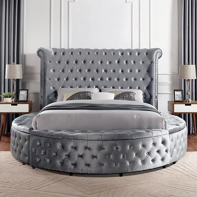 SANSOM E.King Bed, Gray