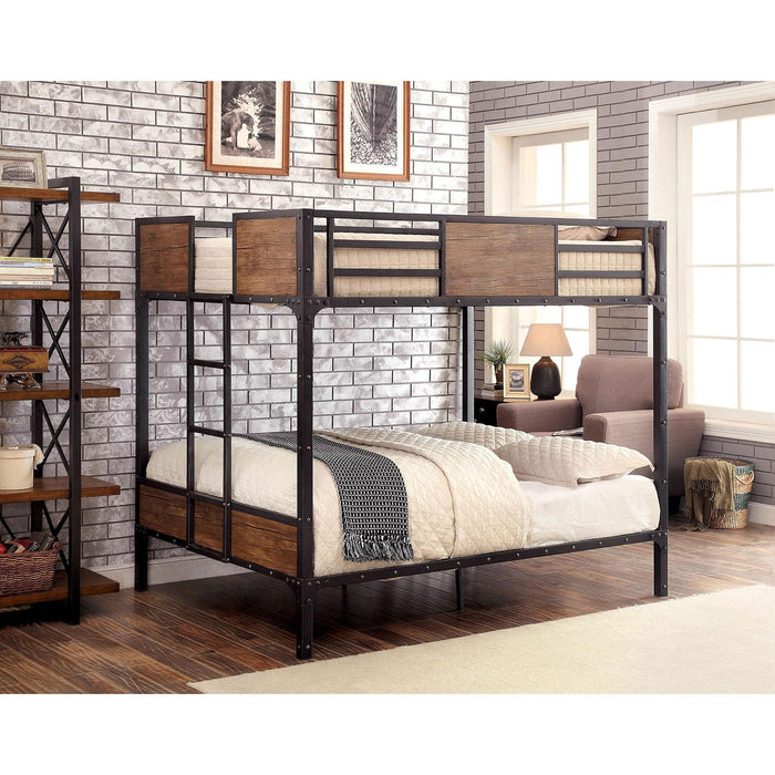 CLAPTON Black Full/Full Bunk Bed