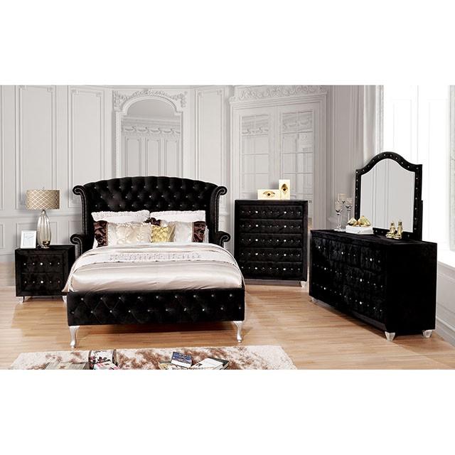 Alzire Black Night Stand