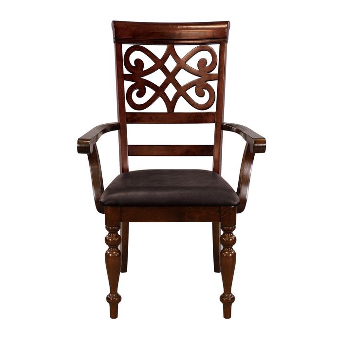 Creswell Arm Chair in Dark Cherry (Set of 2) image