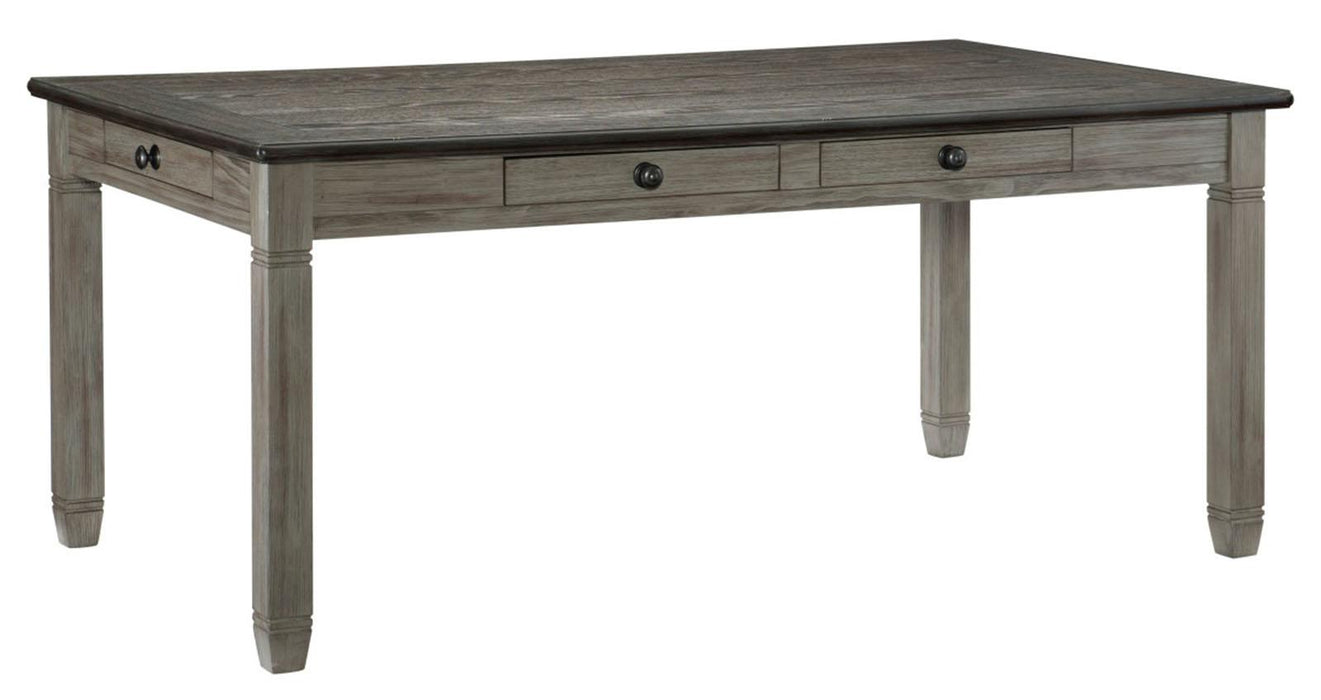 Granby Dining Table in Coffee and Antique Gray 5627GY-72