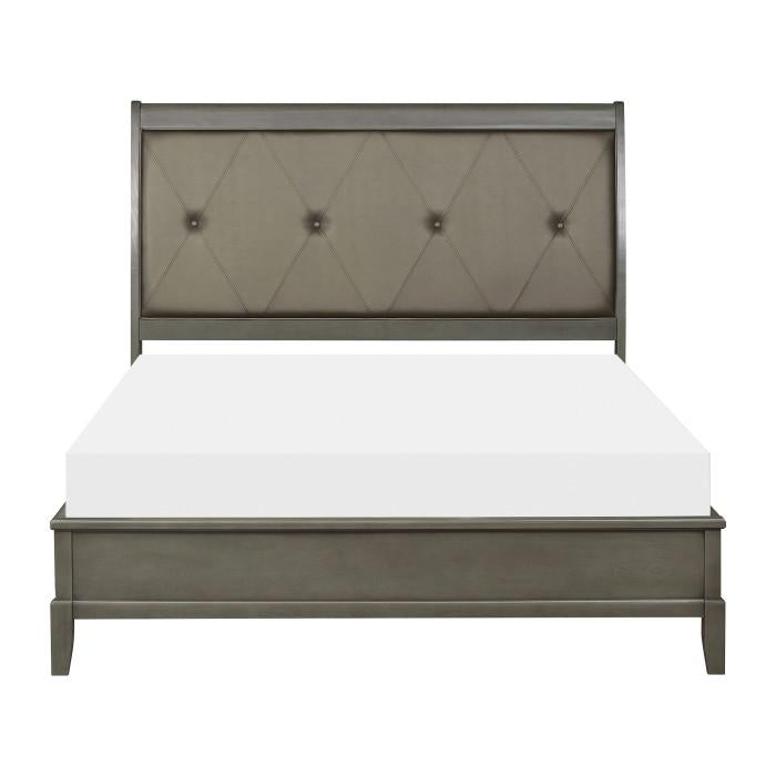 Cotterill Queen Upholstered Sleigh Bed in Gray 1730GY-1 image