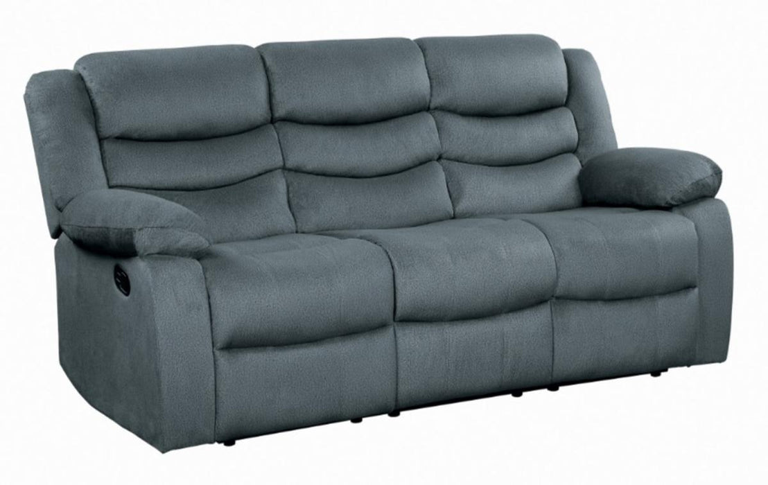 Discus Double Reclining Sofa in Gray 9526GY-3