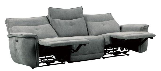 Tesoro Power Double Reclining Sofa w/ Power Headrests in Dark Gray 9509DG-3PWH*