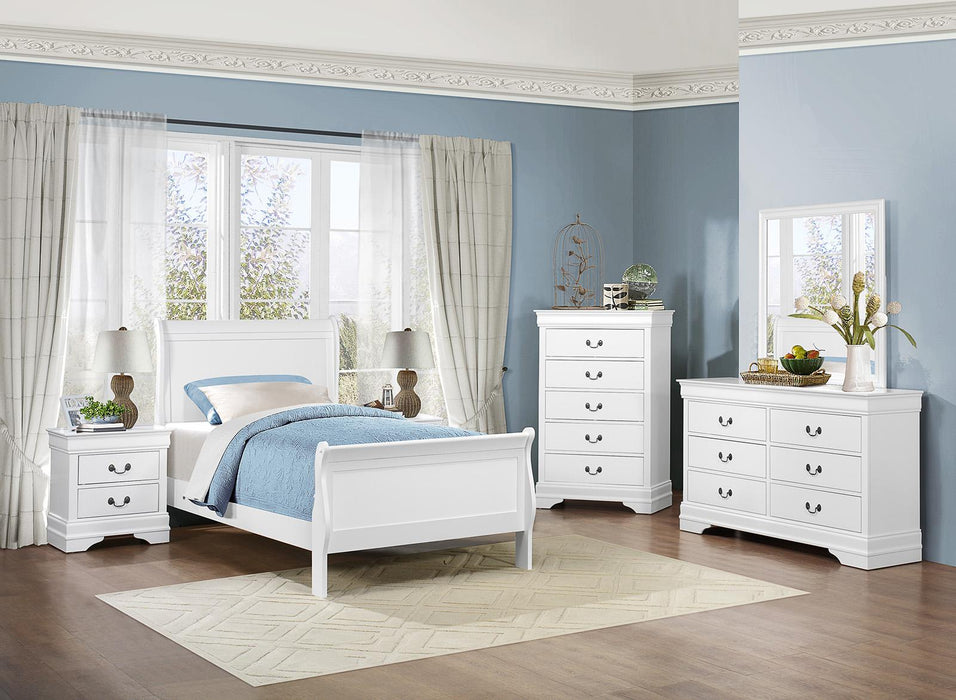 Mayville 5 Drawer Chest in White 2147W-9