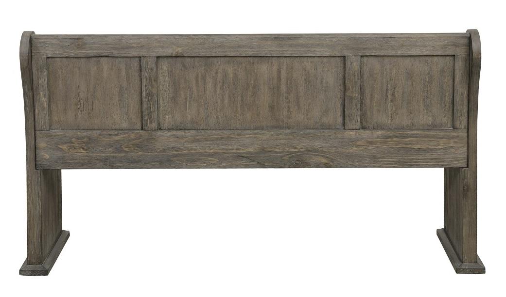 Toulon Bench with Curved Arms in Dark Pewter 5438-14A