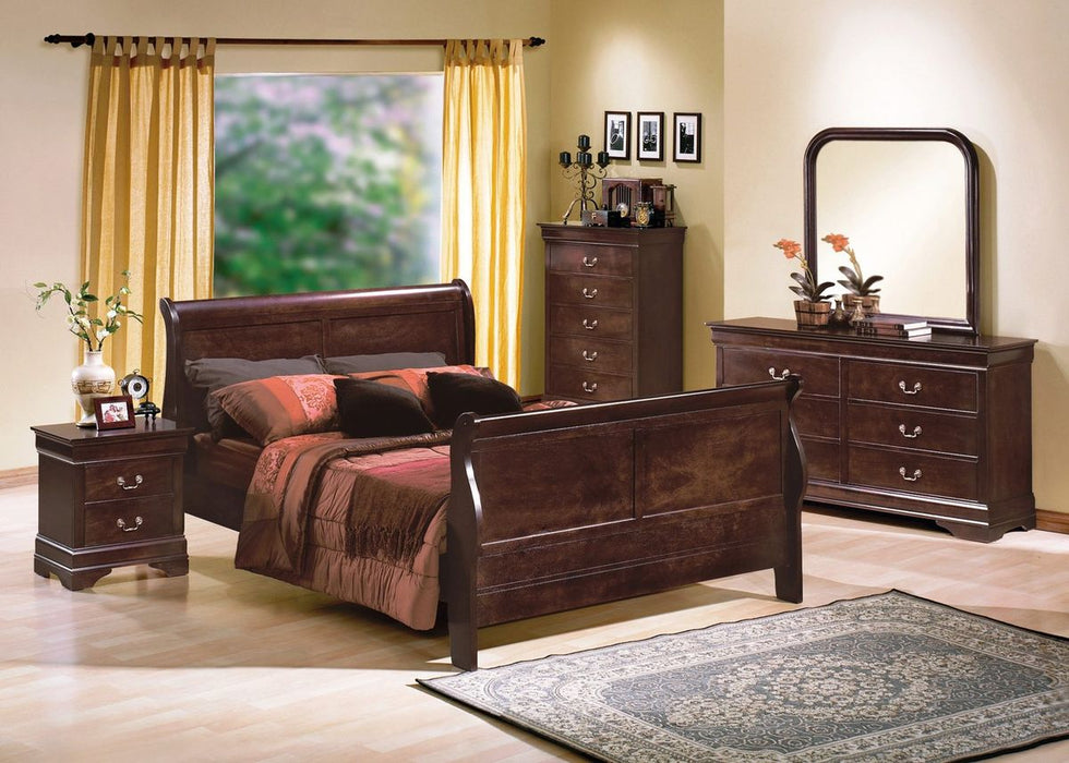 Crown Mark Furniture Louis Philip Dresser in Dark Cherry