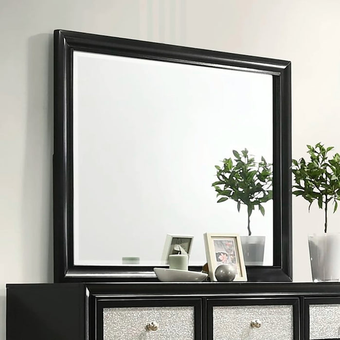 Crown Mark Furniture Lila Dresser Mirror in Black image