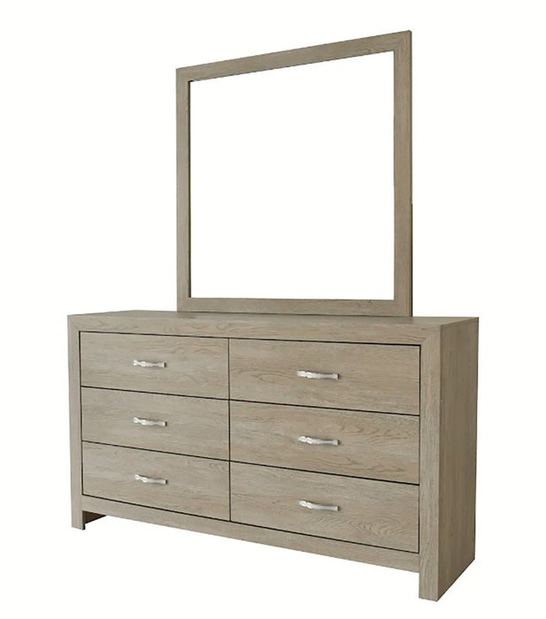 Crown Mark Furniture Jaylen Dresser Mirror in Gray