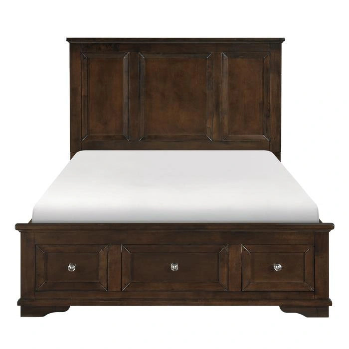 Eunice King Platform Bed with Footboard Storage in Espresso 1844KDC-1EK*